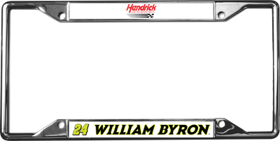 William Byron Raptor # & Name Rail Chrome License Plate Frame