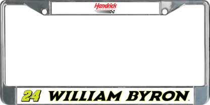 William Byron Raptor # & Name Rail Chrome License Plate Frame