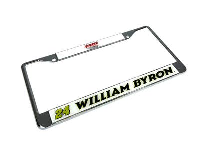 William Byron Raptor # & Name Rail Chrome License Plate Frame