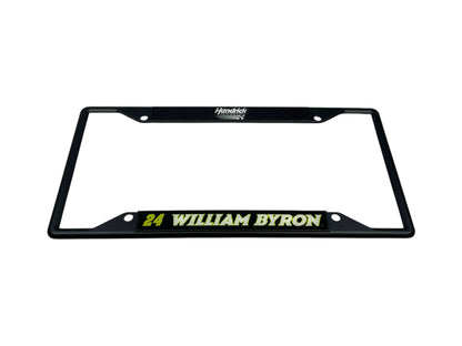 William Byron Raptor # & Name Rail Black License Plate Frame
