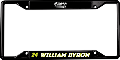 William Byron Raptor # & Name Rail Black License Plate Frame