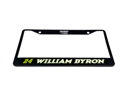 William Byron Raptor # & Name Rail Black License Plate Frame