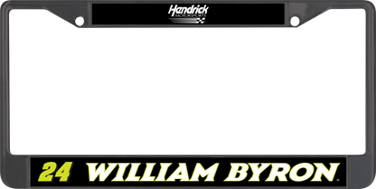 William Byron Raptor # & Name Rail Black License Plate Frame