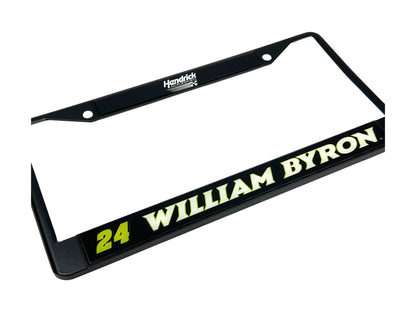 William Byron Raptor # & Name Rail Black License Plate Frame