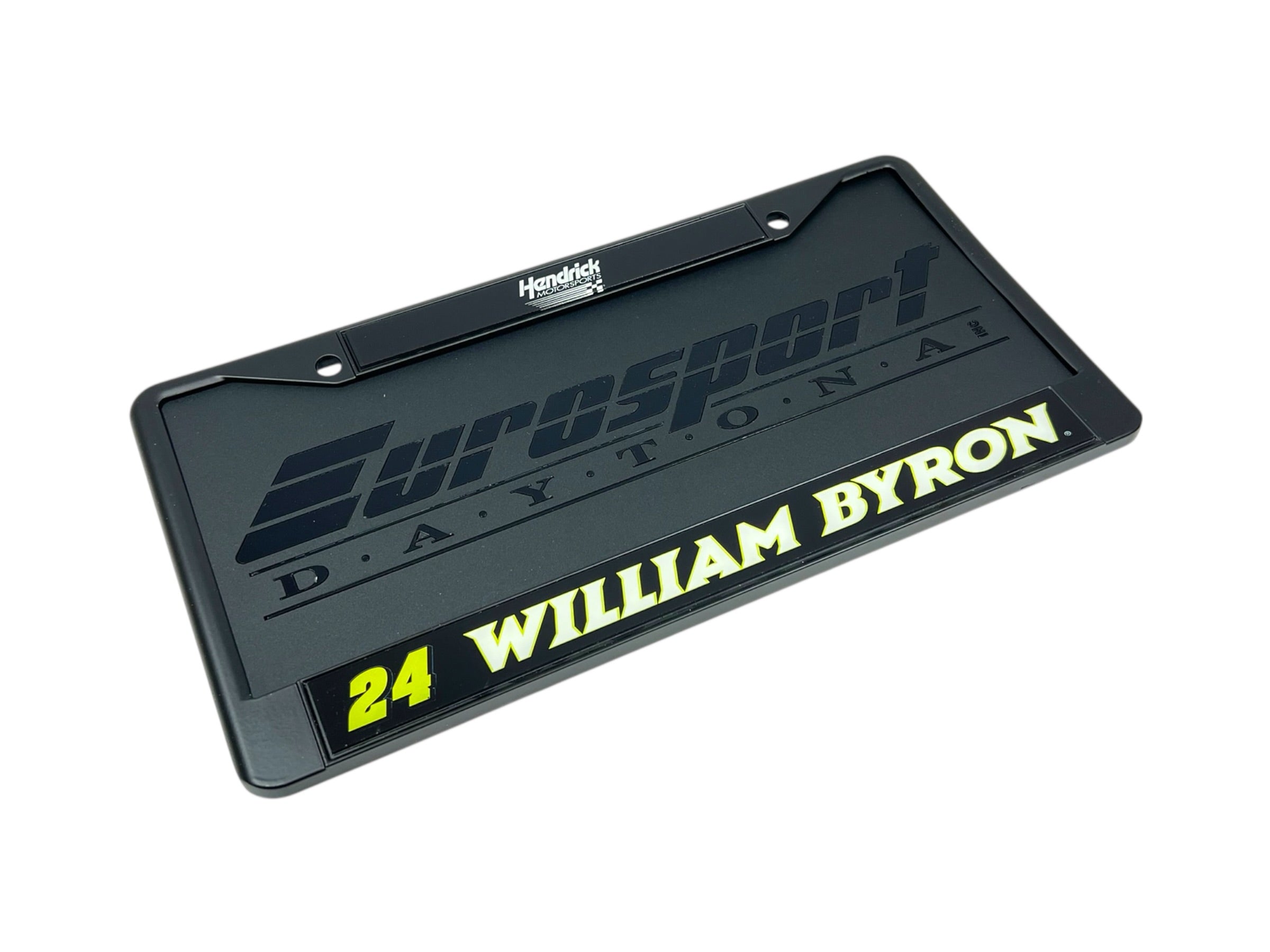William Byron Raptor # & Name Rail Black License Plate Frame