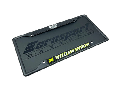 William Byron Raptor # & Name Rail Black License Plate Frame