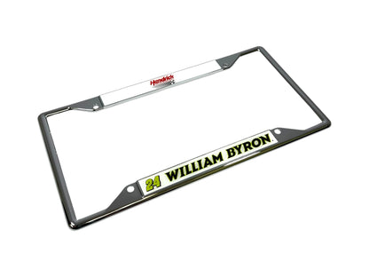 William Byron Raptor # & Name Rail Chrome License Plate Frame