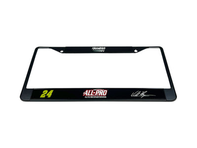 William Byron ALL-PRO # & Sponsor Black License Plate Frame