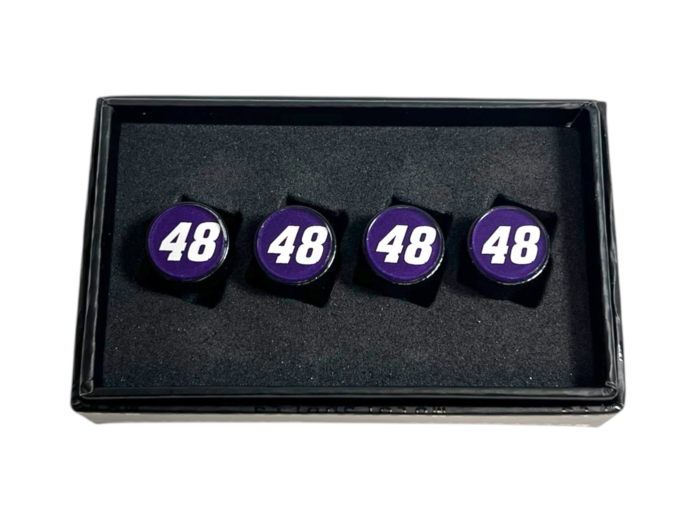 Alex Bowman Ally # Only Black Knurled Valve Stem Caps