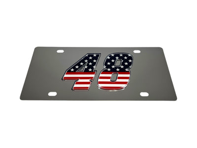 Alex Bowman Patriotic #48 Stainless Steel License Plate