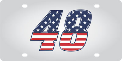 Alex Bowman Patriotic #48 Stainless Steel License Plate