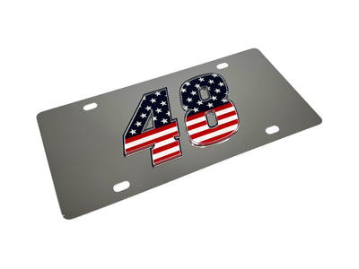 Alex Bowman Patriotic #48 Stainless Steel License Plate