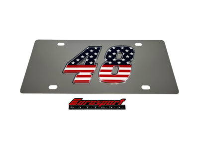 Alex Bowman Patriotic #48 Stainless Steel License Plate