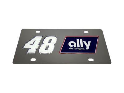 Alex Bowman Ally # & Sponsor Stainless Steel License Plate