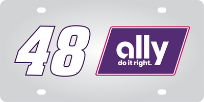 Alex Bowman Ally # & Sponsor Stainless Steel License Plate