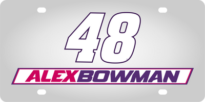 Alex Bowman Ally # & Name Rail Stainless Steel License Plate