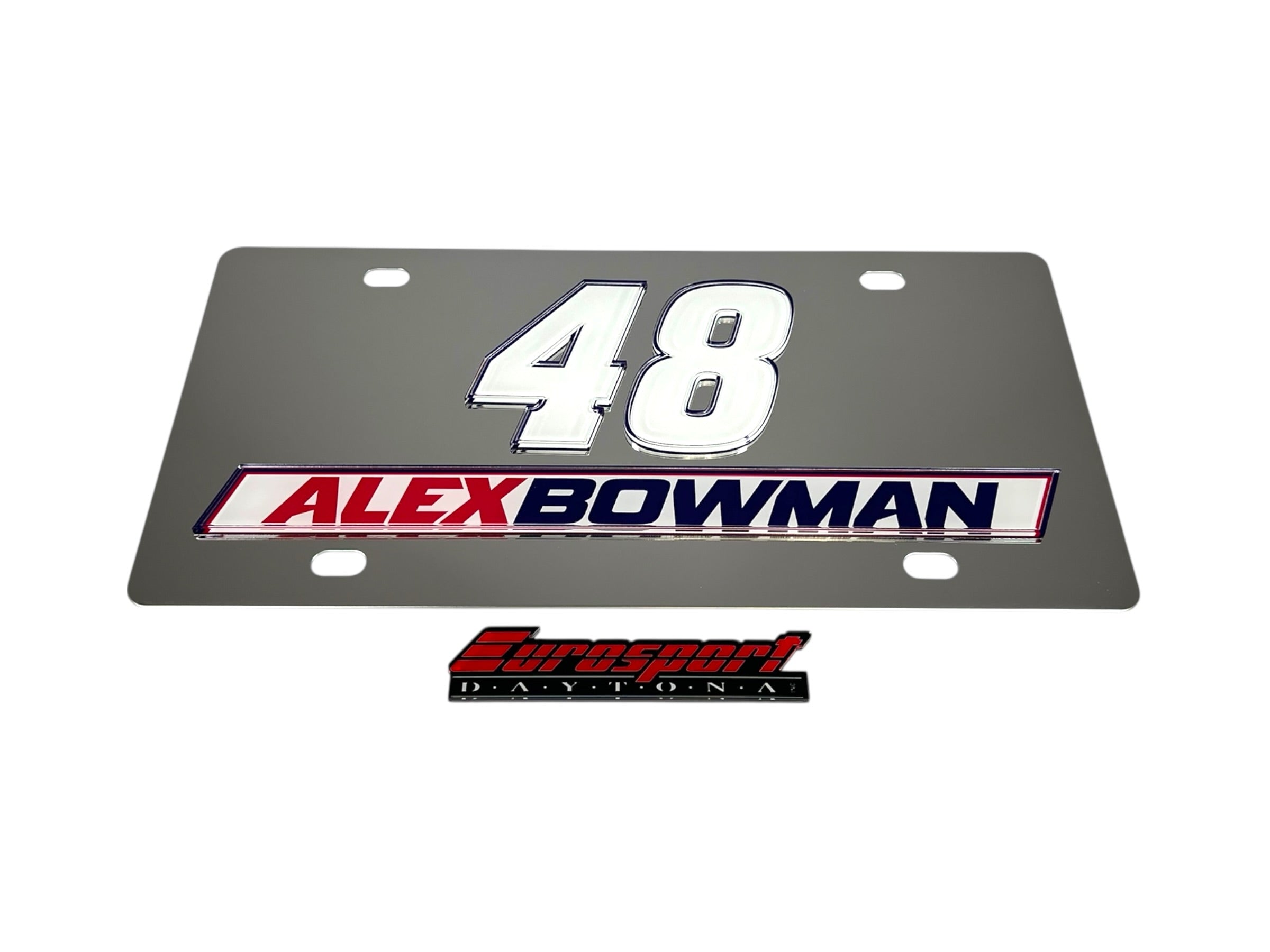 Alex Bowman Ally # & Name Rail Stainless Steel License Plate