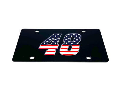 Alex Bowman Patriotic #48 Acrylic License Plate