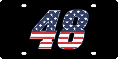 Alex Bowman Patriotic #48 Acrylic License Plate