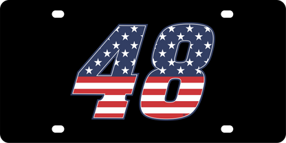Alex Bowman Patriotic #48 Acrylic License Plate