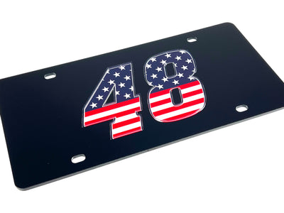 Alex Bowman Patriotic #48 Acrylic License Plate