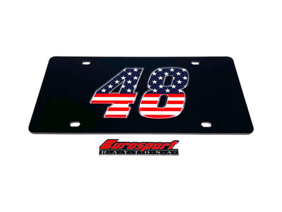 Alex Bowman Patriotic #48 Acrylic License Plate