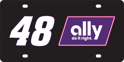 Alex Bowman Ally # & Sponsor Acrylic License Plate