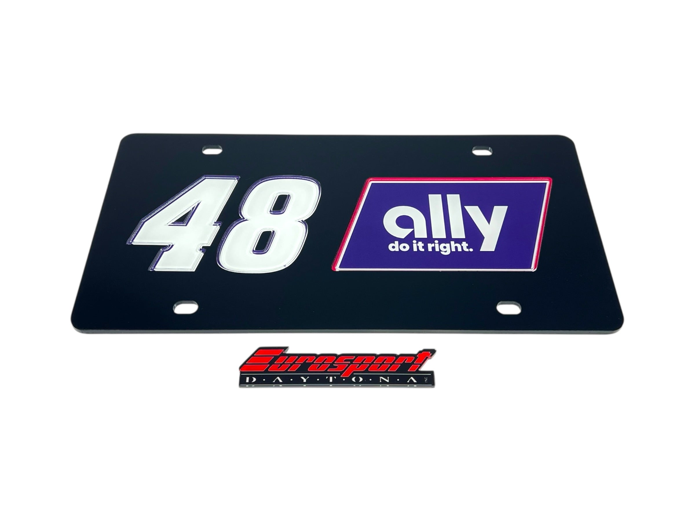 Alex Bowman Ally # & Sponsor Acrylic License Plate