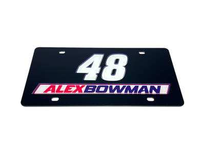 Alex Bowman Ally # & Name Rail Acrylic License Plate