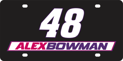 Alex Bowman Ally # & Name Rail Acrylic License Plate