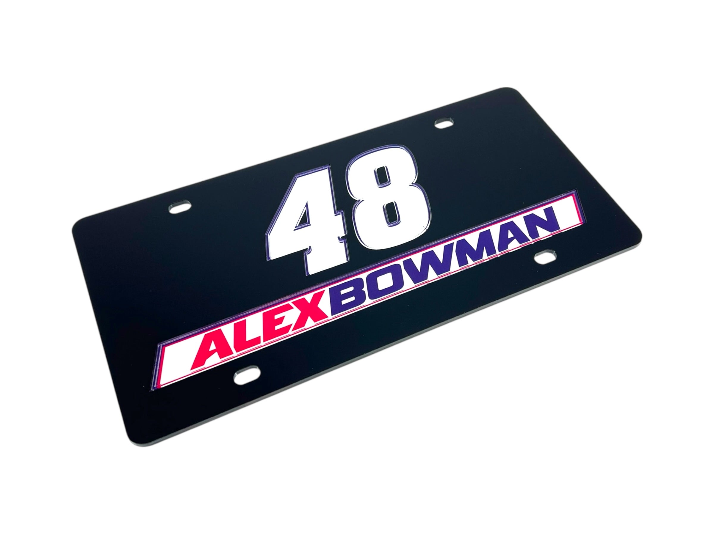 Alex Bowman Ally # & Name Rail Acrylic License Plate
