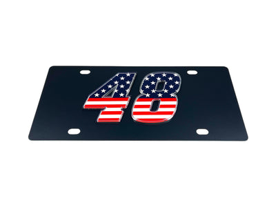 Alex Bowman Patriotic #48 Carbon Steel License Plate