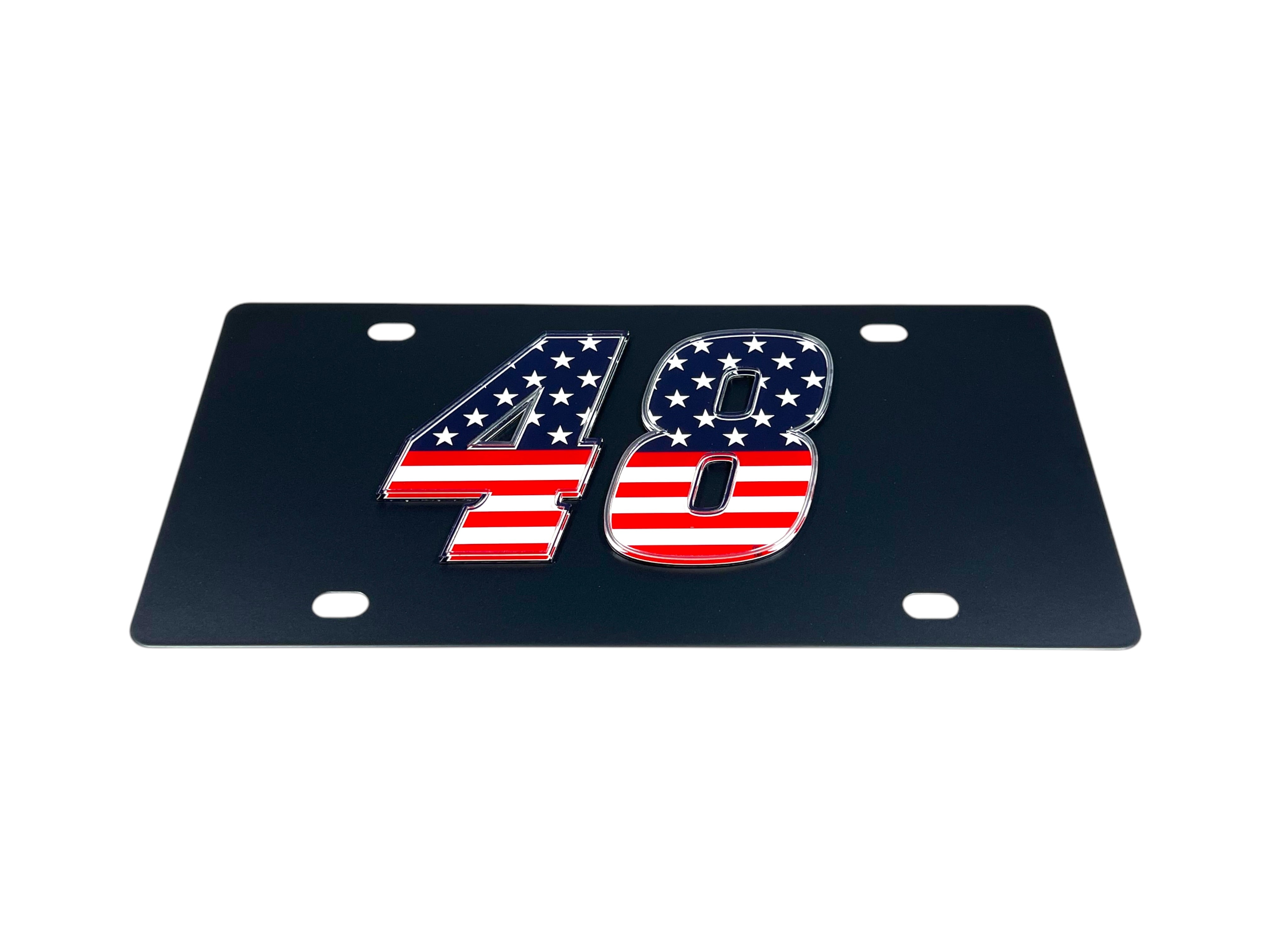 Alex Bowman Patriotic #48 Carbon Steel License Plate
