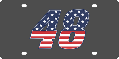 Alex Bowman Patriotic #48 Carbon Steel License Plate