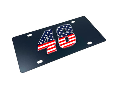 Alex Bowman Patriotic #48 Carbon Steel License Plate