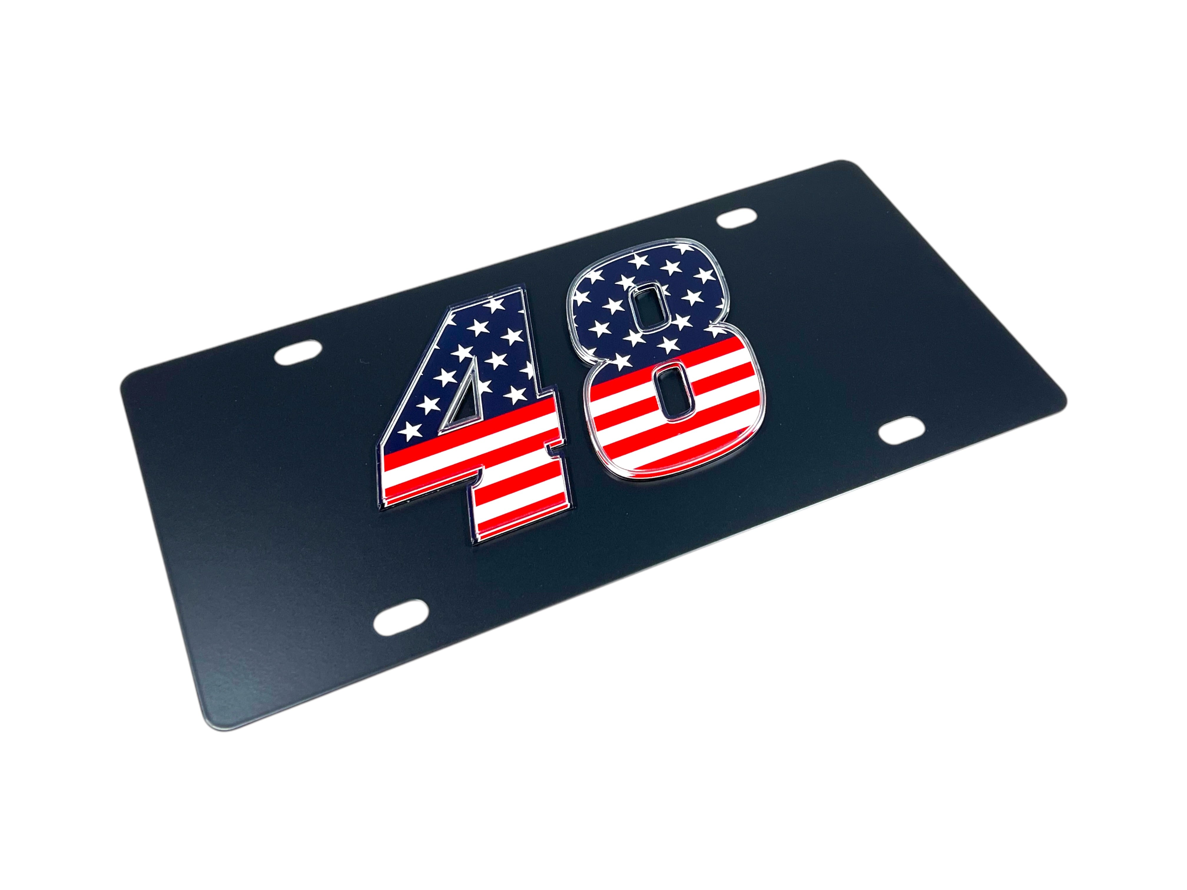 Alex Bowman Patriotic #48 Carbon Steel License Plate