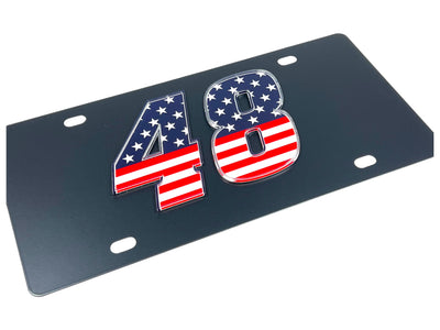 Alex Bowman Patriotic #48 Carbon Steel License Plate