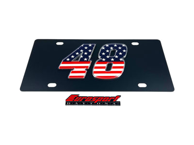 Alex Bowman Patriotic #48 Carbon Steel License Plate