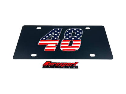 Alex Bowman Patriotic #48 Carbon Steel License Plate