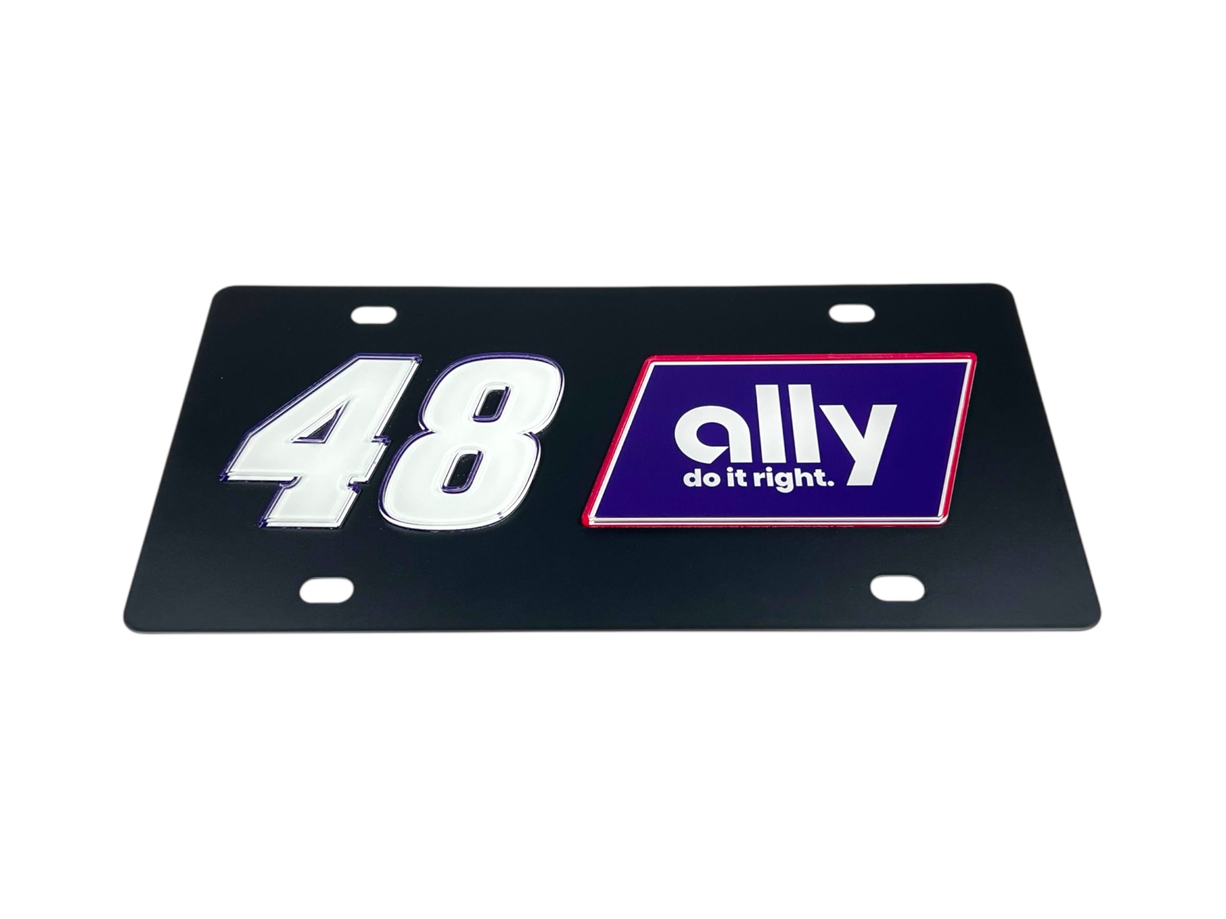 Alex Bowman Ally # & Sponsor Carbon Steel License Plate