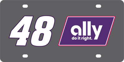 Alex Bowman Ally # & Sponsor Carbon Steel License Plate