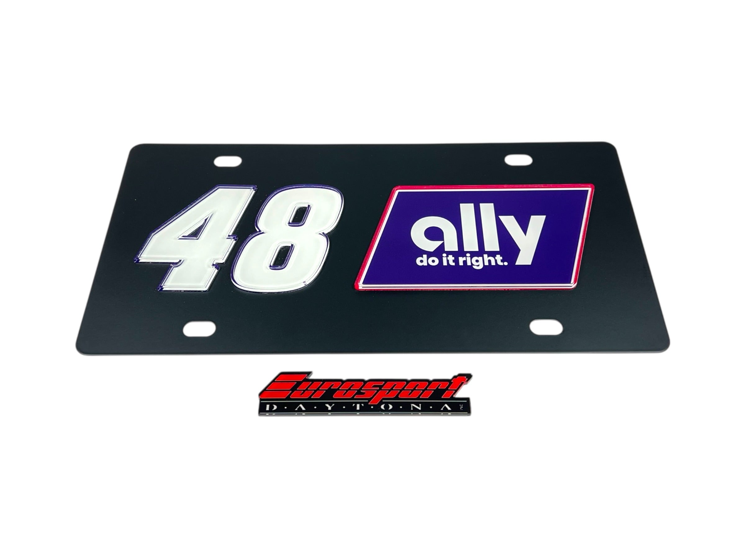Alex Bowman Ally # & Sponsor Carbon Steel License Plate