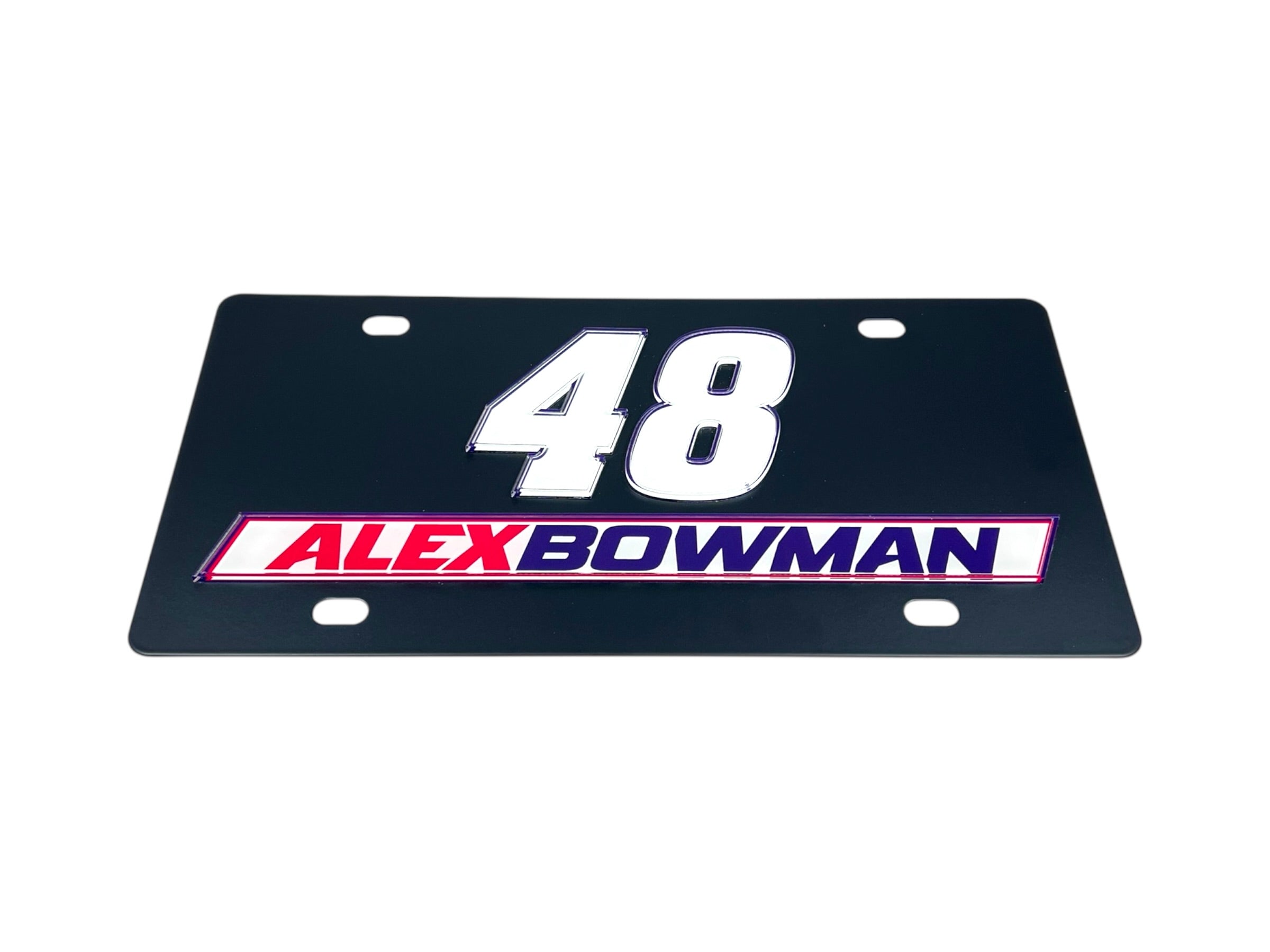 Alex Bowman Ally # & Name Rail Carbon Steel License Plate