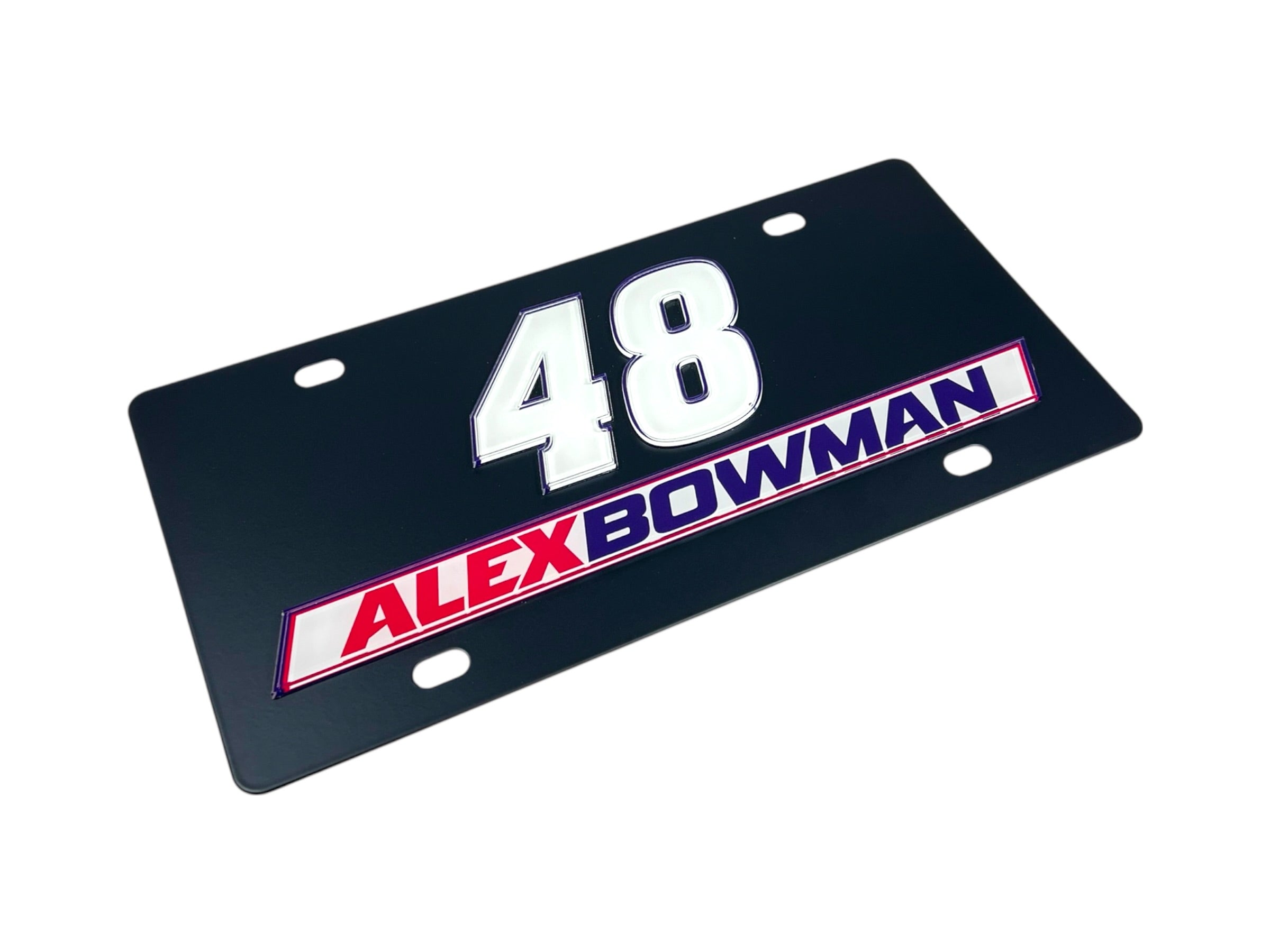 Alex Bowman Ally # & Name Rail Carbon Steel License Plate