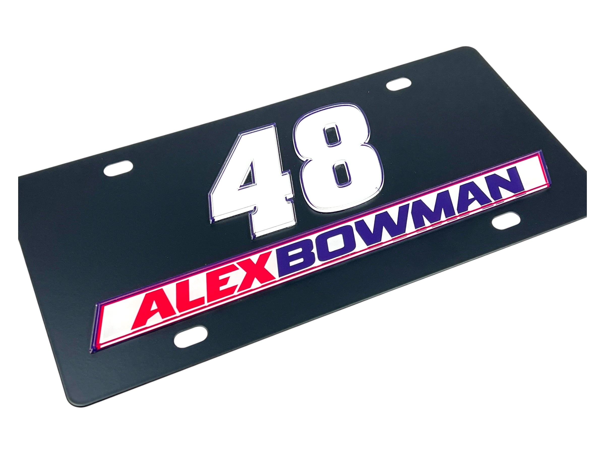 Alex Bowman Ally # & Name Rail Carbon Steel License Plate