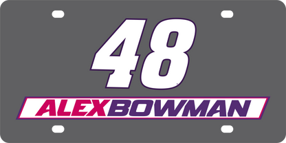 Alex Bowman Ally # & Name Rail Carbon Steel License Plate