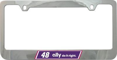 Alex Bowman Ally # & Sponsor Chrome License Plate Frame