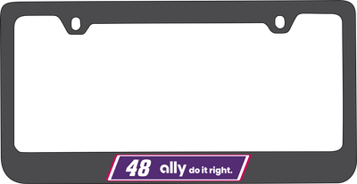Alex Bowman Ally # & Sponsor Black License Plate Frame