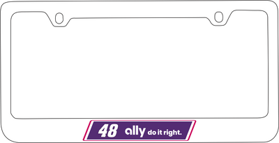 Alex Bowman Ally # & Sponsor White License Plate Frame