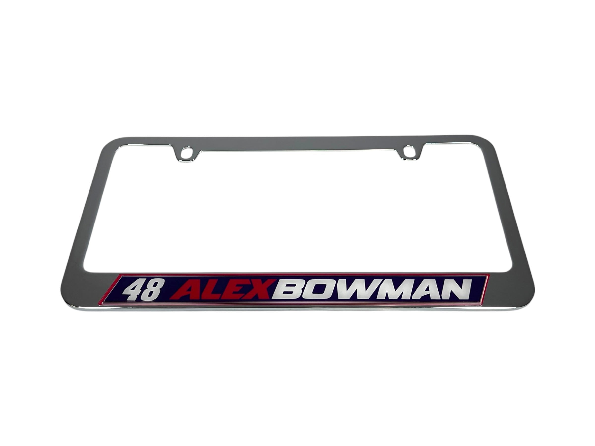Alex Bowman Ally # & Name Rail Chrome License Plate Frame